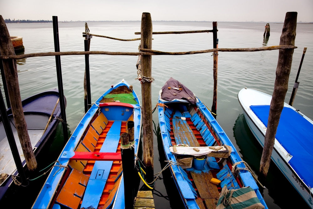 Italy, Burano Moored Boats Fine Art Print by Jaynes Gallery