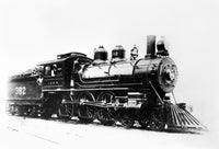 Casey Jones in the Cab of Illinois Central Engine No. 382 Fine Art Print