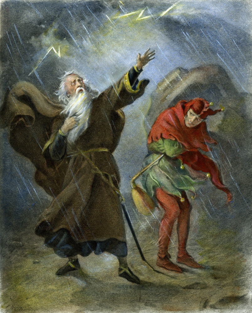 King Lear and The Fool Fine Art Print by Felix O.C. Darley