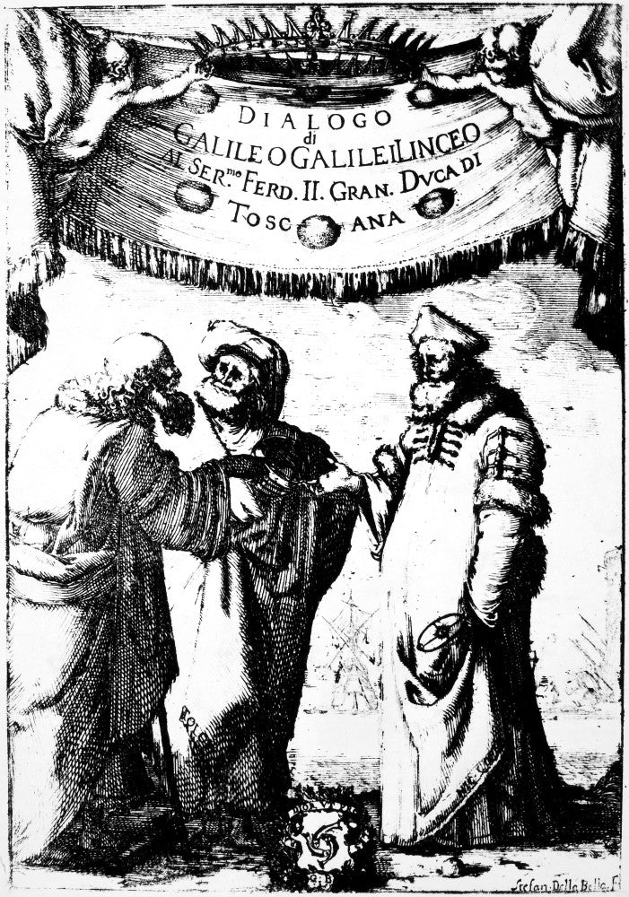 Galileo: Dialogo 1632 Engraved Frontispiece Art Print