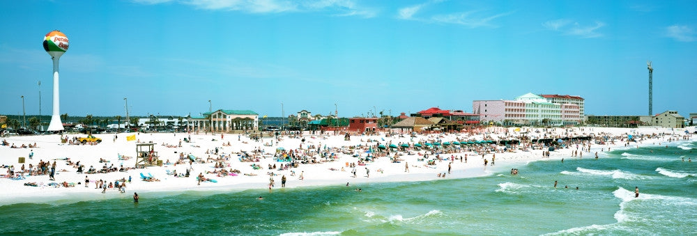 Tourists on the Beach Fine Art Print - Pensacola, Florida