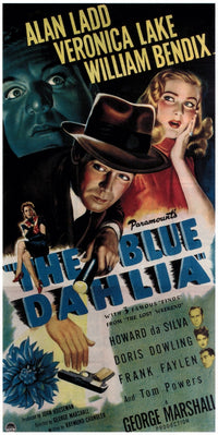 The Blue Dahlia Movie Poster Print featuring Alan Ladd & Veronica Lake (1946)