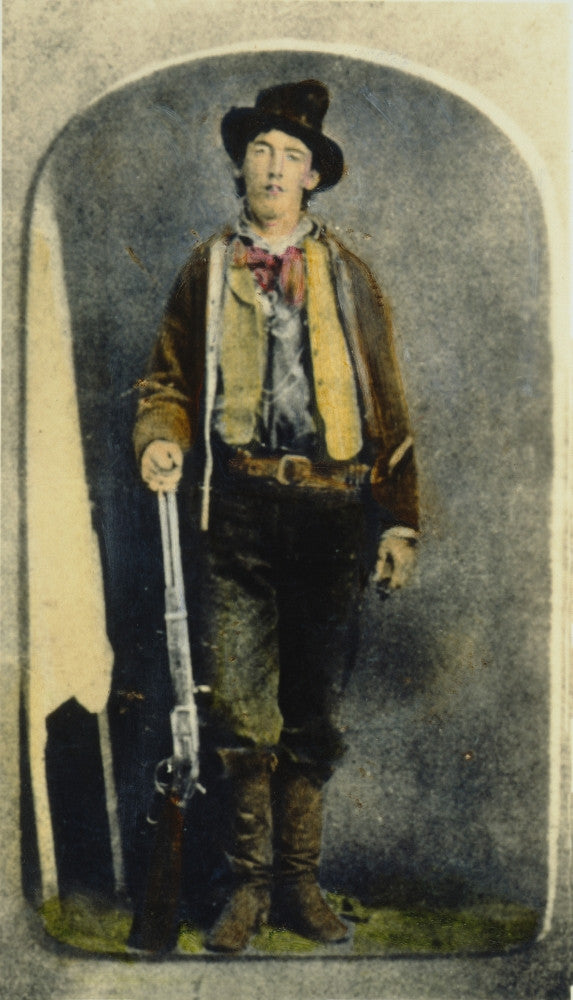 Billy The Kid Fine Art Print - Holding Winchester Rifle | Posterazzi