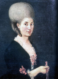 Maria Anna Mozart Fine Art Print - Oil On Canvas C1785