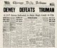 1948 Presidential Campaign Chicago Tribune Front Page Poster Print