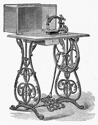 Details of the Willcox & Gibbs Sewing Machine Fine Art Print