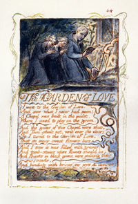 The Garden of Love Color Relief Etching by William Blake - Songs of Experience