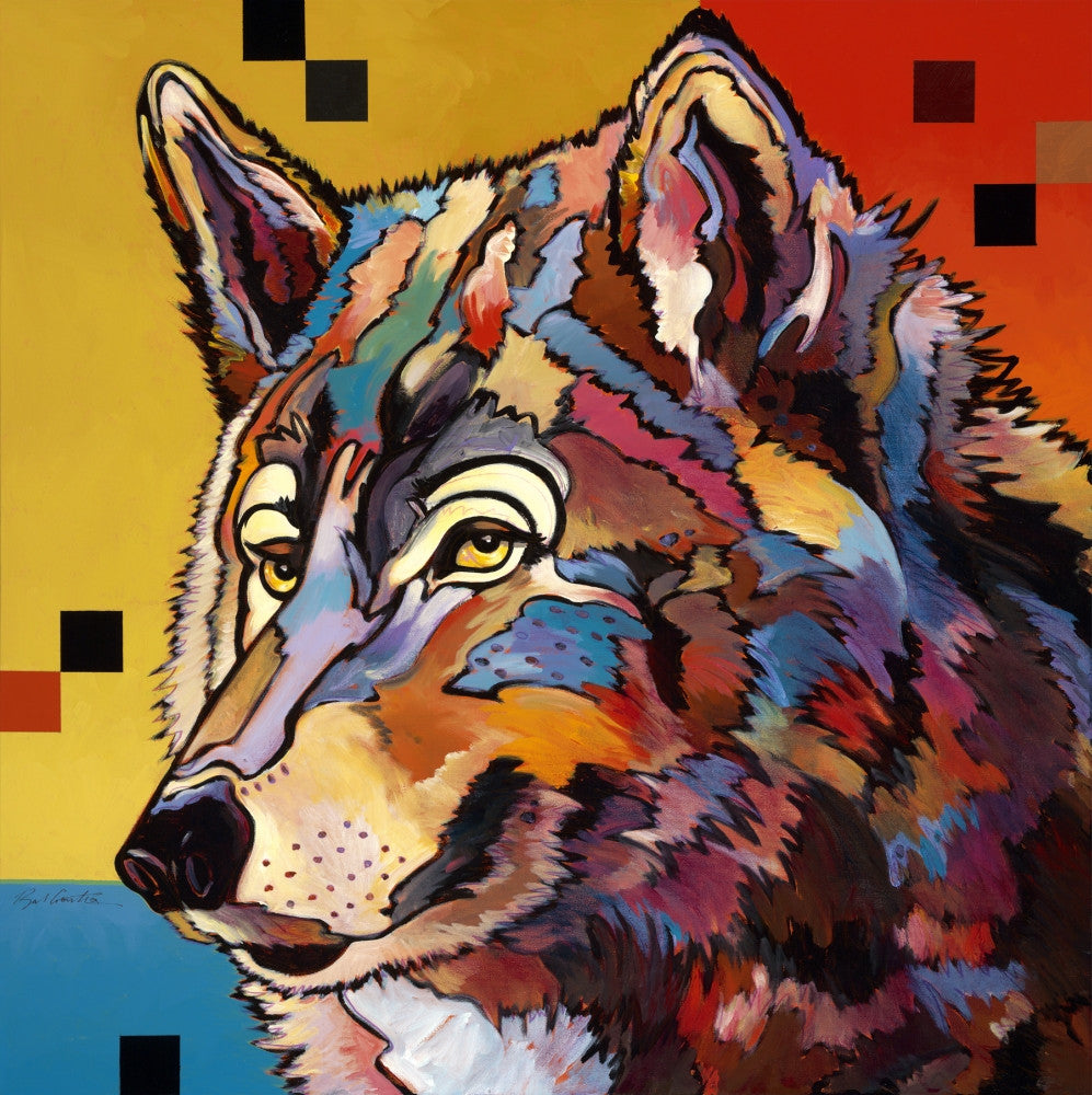 Spirit Wolf Fine Art Print by Bob Coonts - 12x12