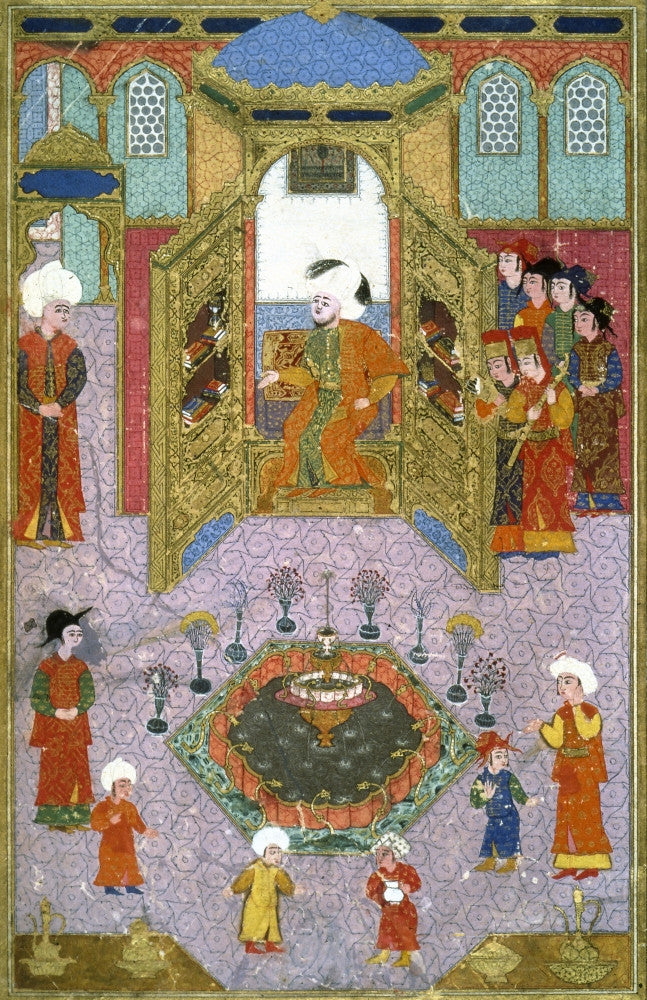 Ottoman Empire Library Miniature Print - Sultan Murad III (1582)