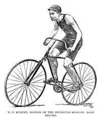Bicycling in 1890 Fine Art Print - Drawing by Granger Collection