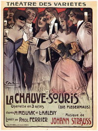 Die Fledermaus French Lithograph Poster Print - 1904 by Granger Collection