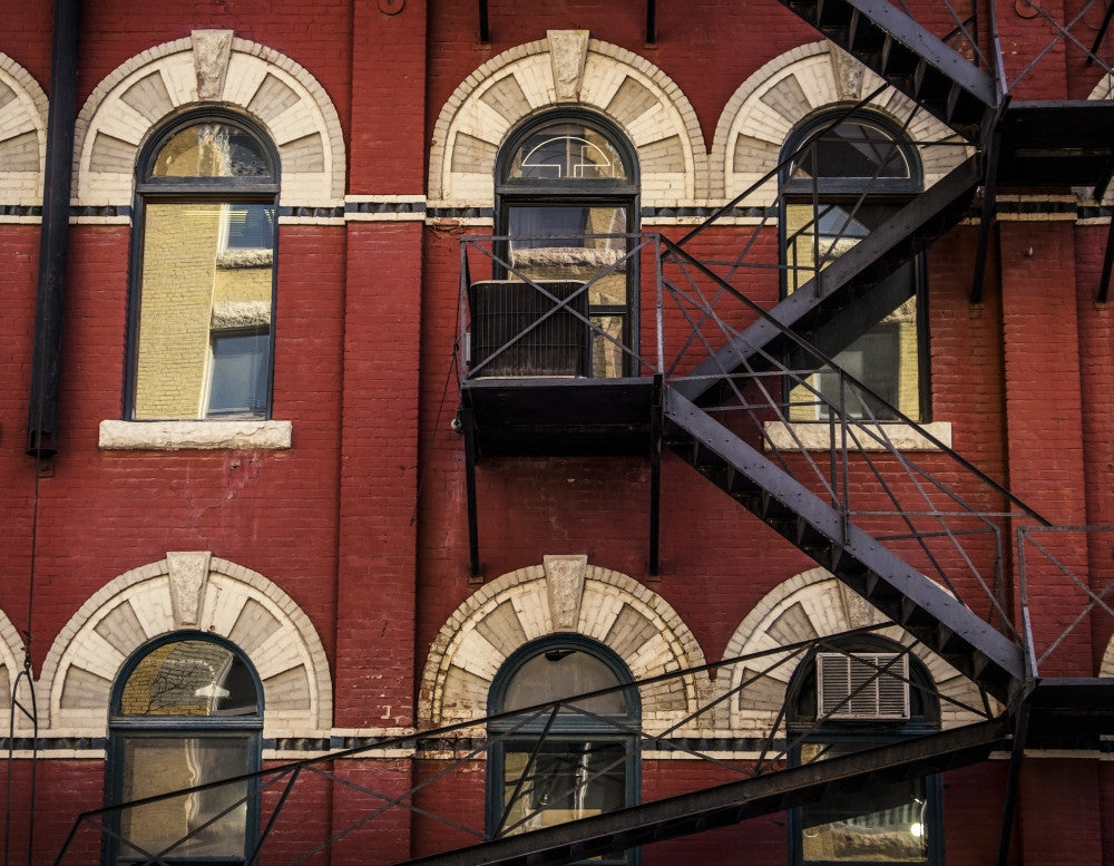 Metal Fire Escape Fine Art Print by Leah Bignell - Winnipeg, Canada