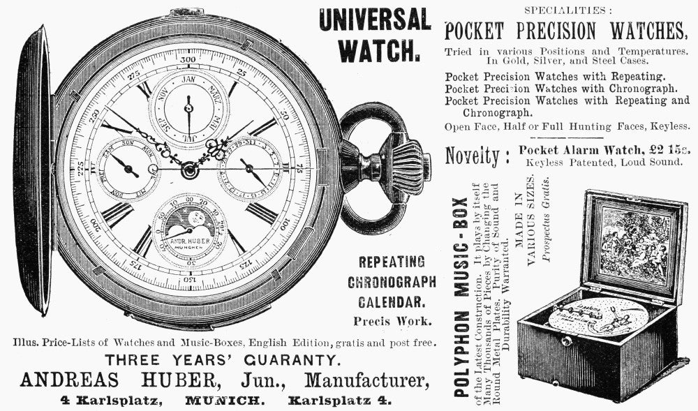 Pocket Watch 1897 English Newspaper Advertisement Poster Print by Granger Collection
