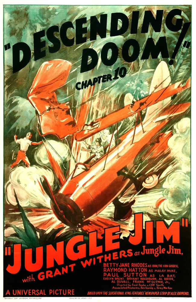 Jungle Jim 'Descending Doom' Movie Poster Masterprint - 1937