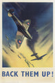 RAF Back Them Up! WWII Poster Print by Mary Evans