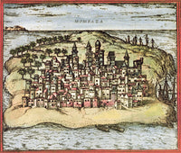 Kenya: Mombasa 1572 Line Engraving Fine Art Print by Franz Hogenberg
