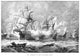 The Vanguard Attacking the Spanish Armada - 19th Century Engraving