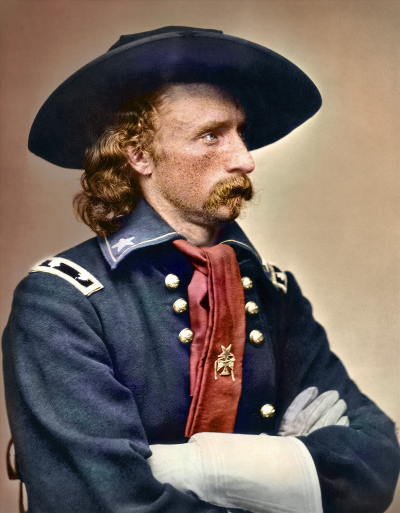 Civil War General George Armstrong Custer Portrait Print by Stocktrek Images