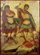 Saint George & Saint Demetrius Fine Art Print by Michael Damaskenos