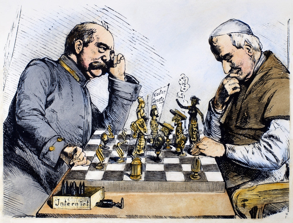 Kulturkampf Cartoon Print - Germany 1875 by Granger Collection