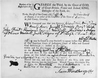 Boston Massacre Trial Summons Fine Art Print by Granger Collection