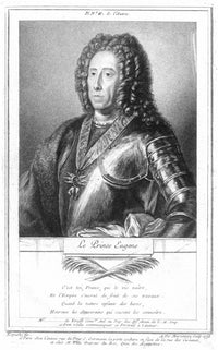 Eugene, Prince of Savoy Fine Art Copper Engraving Print - French, 1773