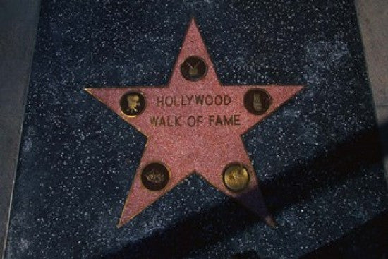 Hollywood Walk of Fame Star Poster Print by Panoramic Images (18x12)