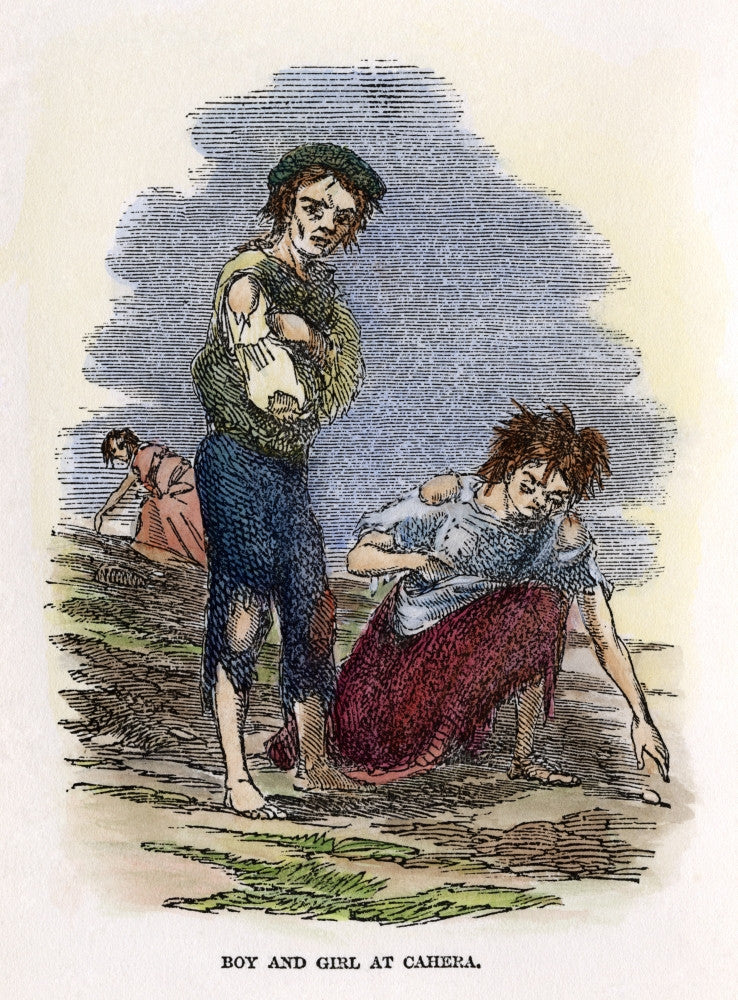 Great Potato Famine Fine Art Print - Starving Irish Children