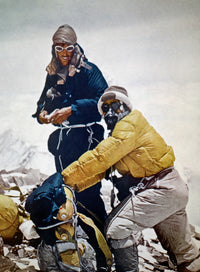 Sir Edmund Hillary and Tenzing Norgay at Everest Summit Poster Print