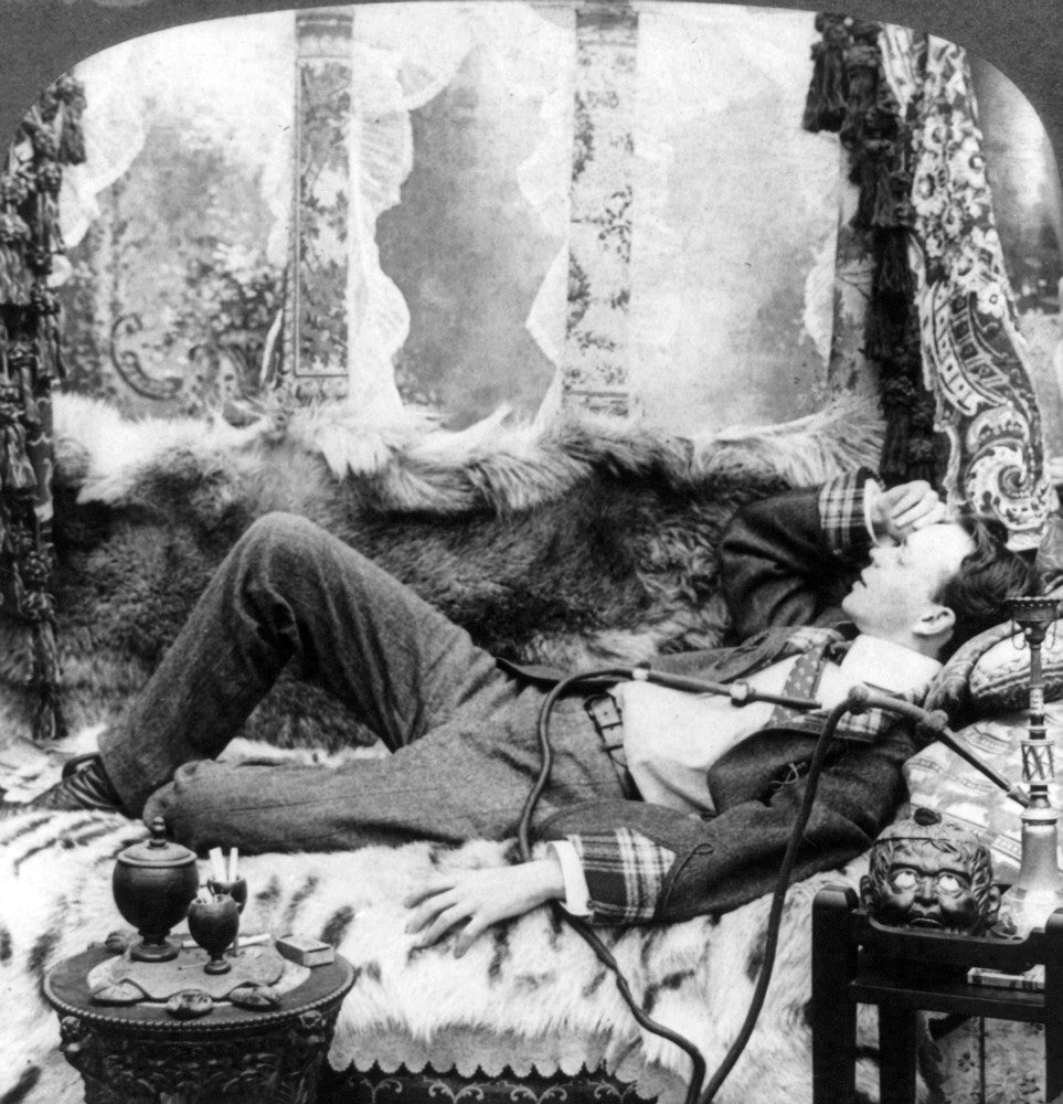 Opium Smoker C1904 Stereograph Fine Art Print by Granger Collection