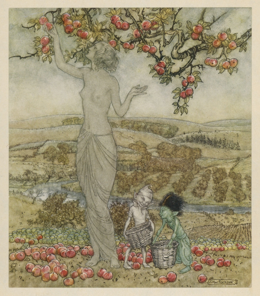 Pomona - Roman Goddess of Fruitful Abundance Fine Art Print by Arthur Rackham