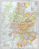19th Century Engraved Map of Scotland Poster Print by Granger Collection