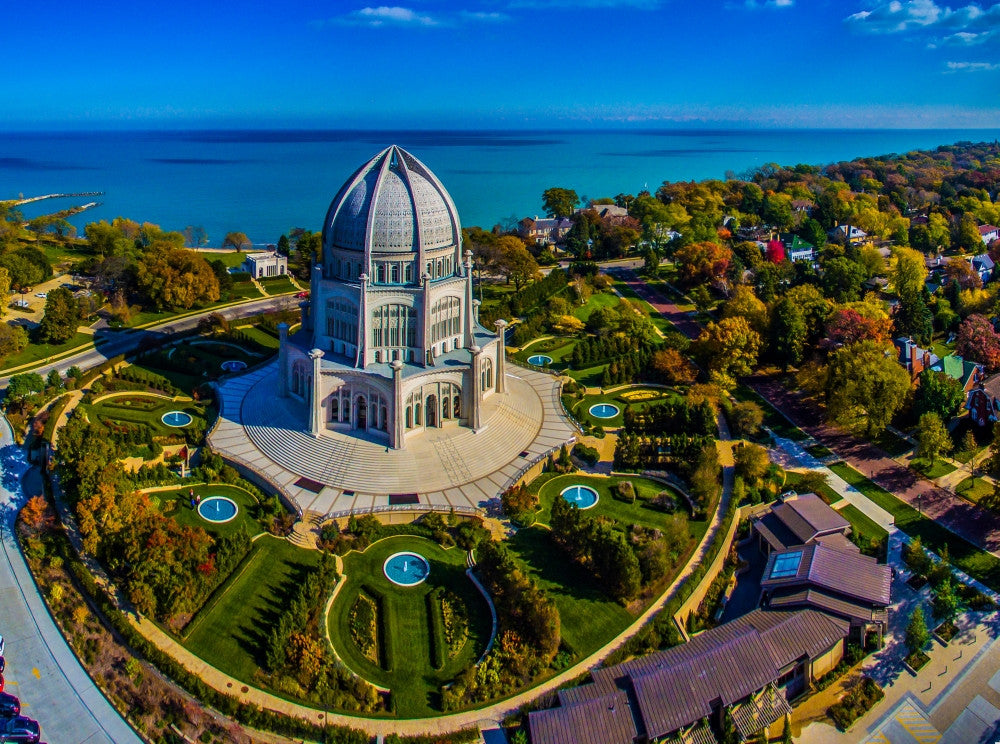 Elevated View of Baha'i Temple Fine Art Print | Panoramic Images