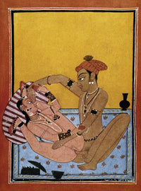 Kama Sutra Indian Miniature Painting Fine Art Print by Vatsyayana