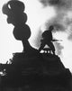 Vietnam War Howitzer Fine Art Print - Paratrooper Guarding 155mm Howitzer