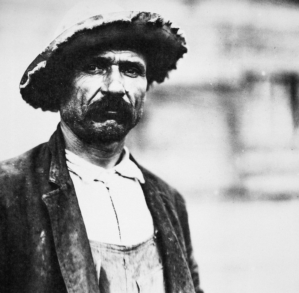 Immigrants: Italian Laborer on the New York State Barge Canal - Fine Art Print by Lewis Hine