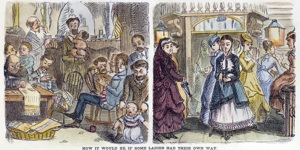 Women's Rights Cartoon Print - 1868 How It Would Be | Posterazzi