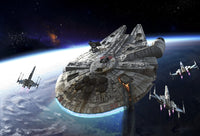 Star Wars Millennium Falcon with X-Wings Poster Print