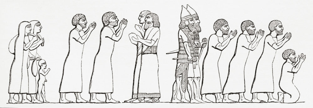 Captive Israelites Before Assyrian King Sennacherib Fine Art Print