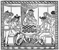 Cessolis: Chess Woodcut Print from 1493-1494 | Granger Collection