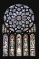 Rose Window and Lancets Stained Glass Print - Chartres Cathedral, France