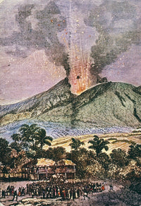 Mt. Pelee Eruption 1851 Fine Art Print by Granger Collection