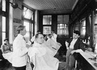 American Barbershop Fine Art Print - Vintage C1900 by Granger Collection