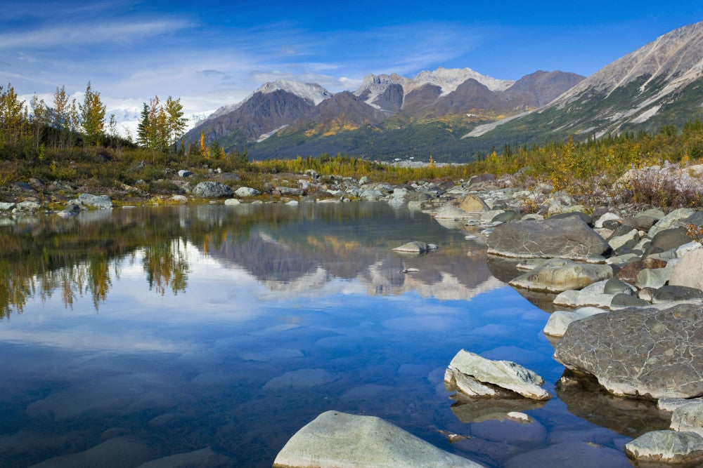 Bonanza Ridge Autumn Reflection Fine Art Print - Wrangell St. Elias