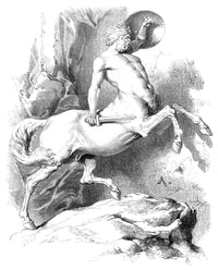 Centaur Wood Engraving Fine Art Print - 19th Century | Posterazzi