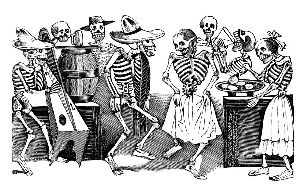 Happy Dance Fine Art Print by José Guadalupe Posada