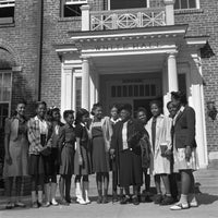 Mary McLeod Bethune with Students - Fine Art Print by Gordon Parks