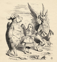 Alice with the Gryphon and the Mock Turtle Fine Art Print by John Tenniel