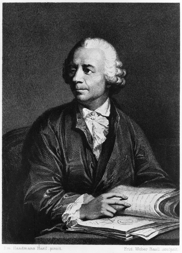 Leonhard Euler Copper Engraving Fine Art Print by Emanuel Handmann