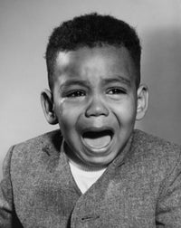 Close-Up of a Crying Baby Boy Fine Art Print